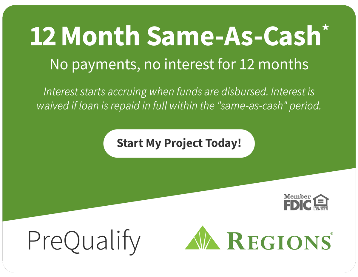 12 Month Same As Cash Loan PreQualify Regions Prequalify for 12 month same-as-cash loan. No payments, no interest for 12 months.